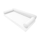 STYLE 6 Bolster Pillow for Outdoor Indoor Daybed Porch Swing Bed Twin-XL Size Piped Trim AD106 | COVERS ONLY |