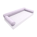 STYLE 6 Bolster Pillow for Outdoor Indoor Daybed Porch Swing Bed Twin-XL Size Piped Trim AD107 | COVERS ONLY |