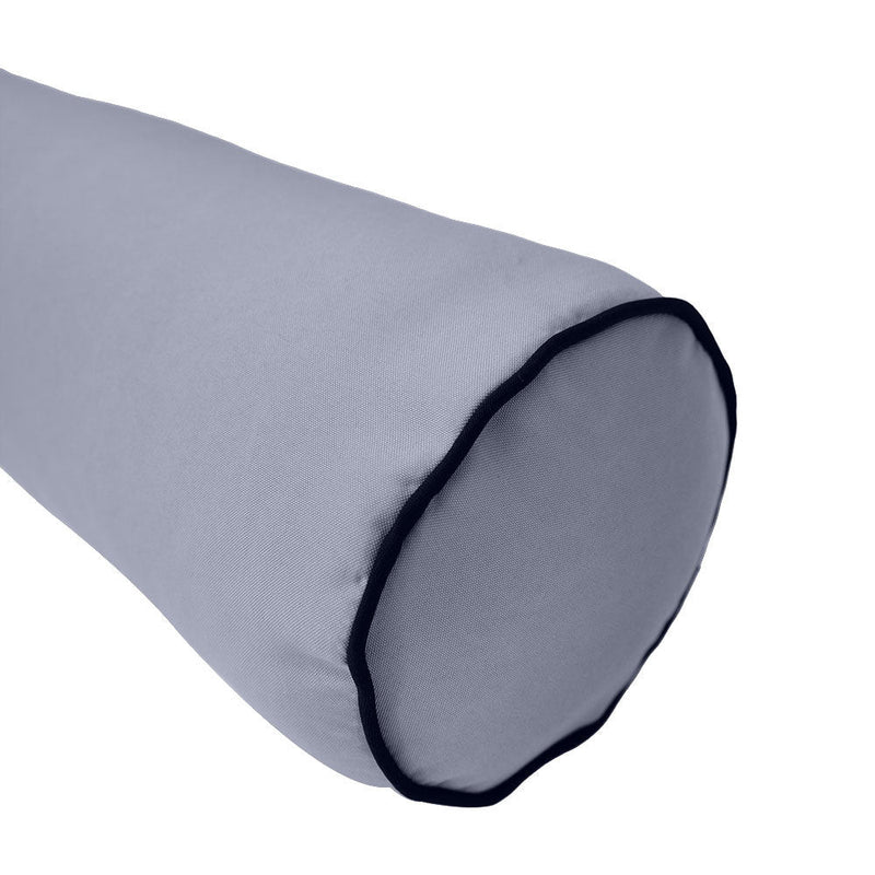 Style1 Crib Size 5PC Contrast Pipe Trim Outdoor Daybed Mattress Cushion Bolster Pillow Complete Set AD001