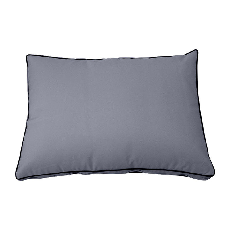 Style1 Crib Size 5PC Contrast Pipe Trim Outdoor Daybed Mattress Cushion Bolster Pillow Complete Set AD001