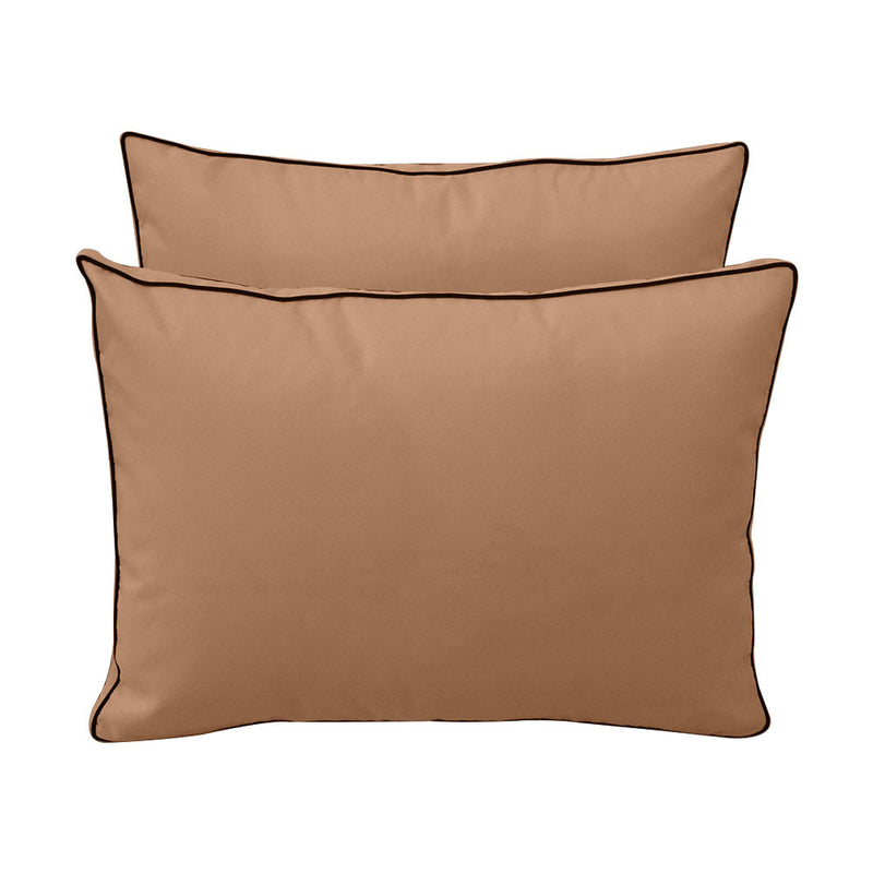 Style1 Crib Size 5PC Contrast Pipe Trim Outdoor Daybed Mattress Cushion Bolster Pillow Complete Set AD104