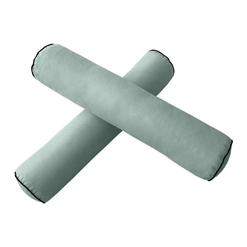 Style1 Crib Size 5PC Contrast Pipe Trim Outdoor Daybed Mattress Cushion Bolster Pillow Complete Set AD002