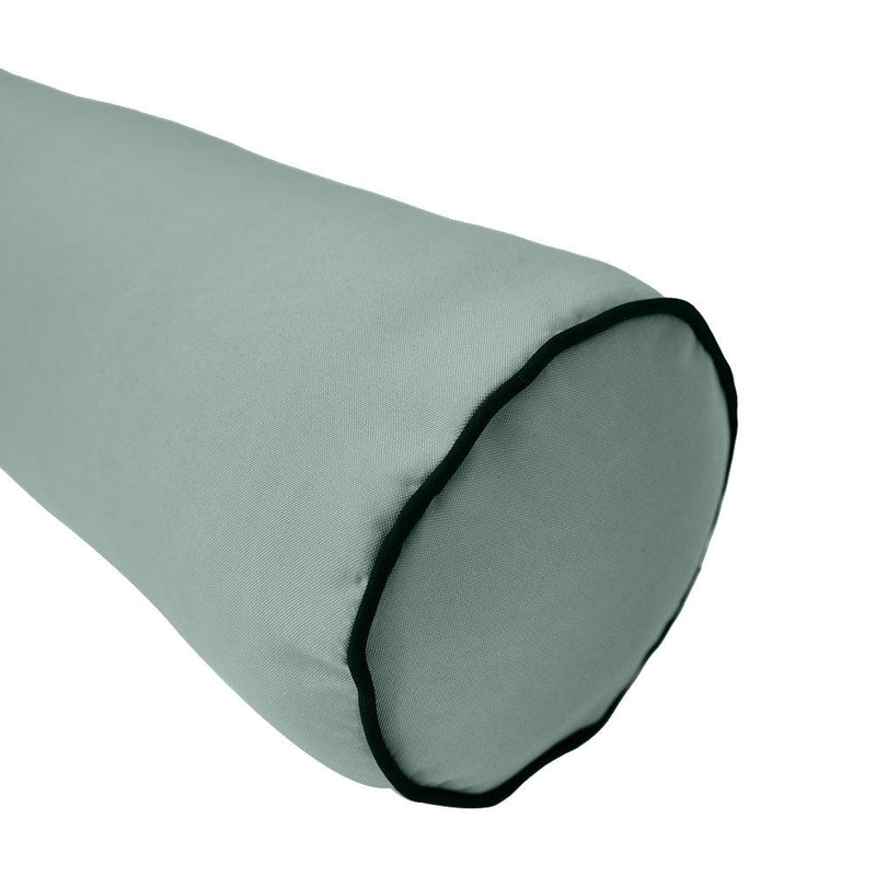 Style1 Crib Size 5PC Contrast Pipe Trim Outdoor Daybed Mattress Cushion Bolster Pillow Complete Set AD002