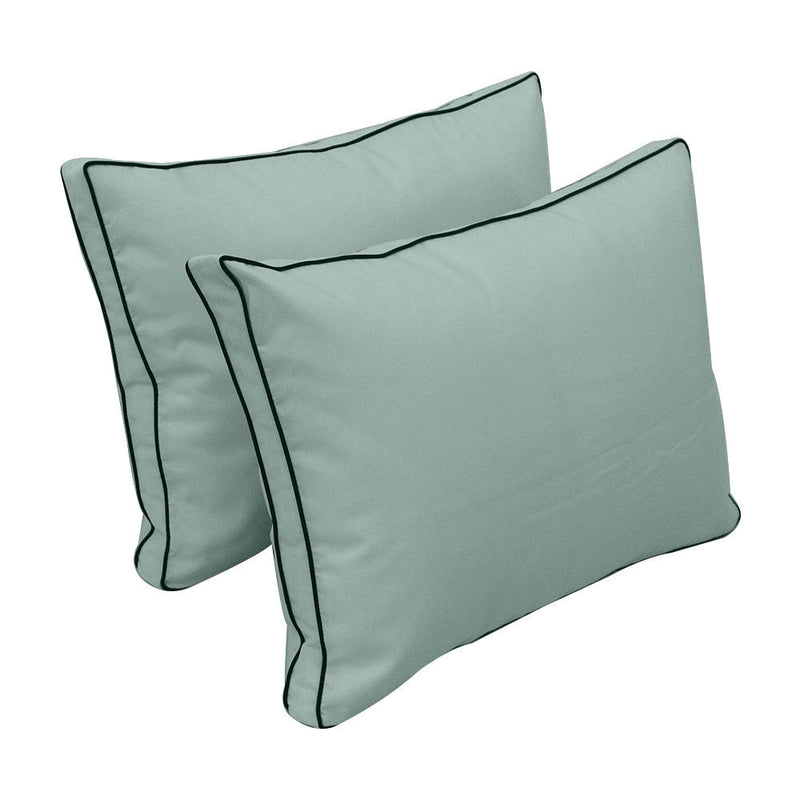 Style1 Crib Size 5PC Contrast Pipe Trim Outdoor Daybed Mattress Cushion Bolster Pillow Complete Set AD002