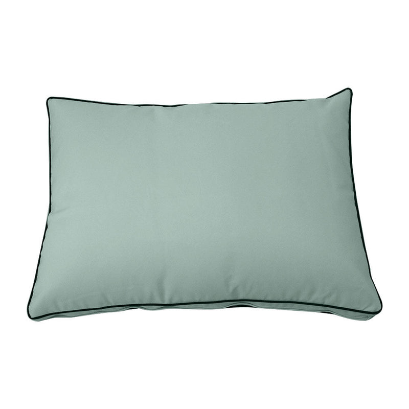Style1 Crib Size 5PC Contrast Pipe Trim Outdoor Daybed Mattress Cushion Bolster Pillow Complete Set AD002