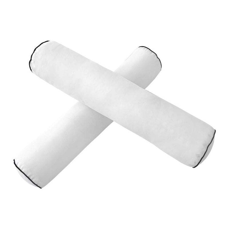 Style1 Crib Size 5PC Contrast Pipe Trim Outdoor Daybed Mattress Cushion Bolster Pillow Complete Set AD106