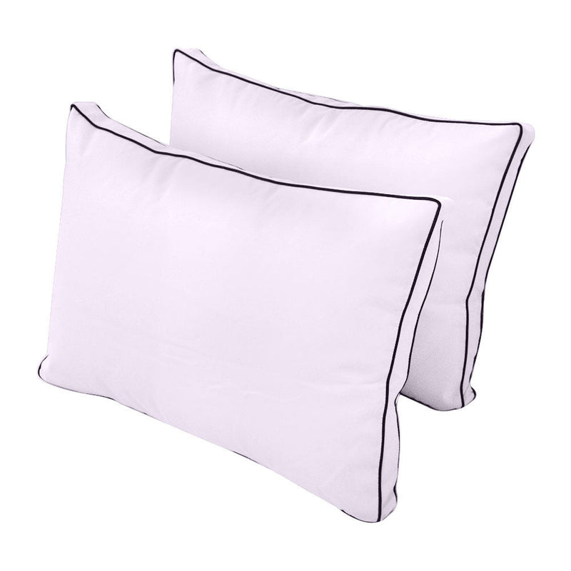 Style1 Crib Size 5PC Contrast Pipe Trim Outdoor Daybed Mattress Cushion Bolster Pillow Complete Set AD107