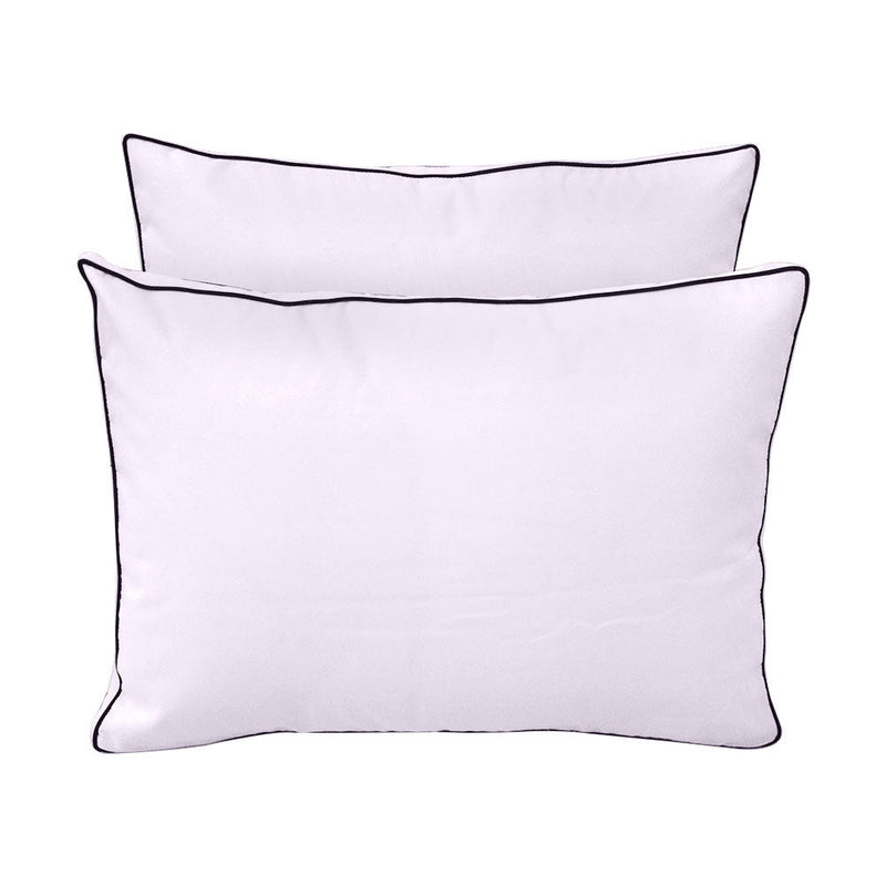 Style1 Crib Size 5PC Contrast Pipe Trim Outdoor Daybed Mattress Cushion Bolster Pillow Complete Set AD107