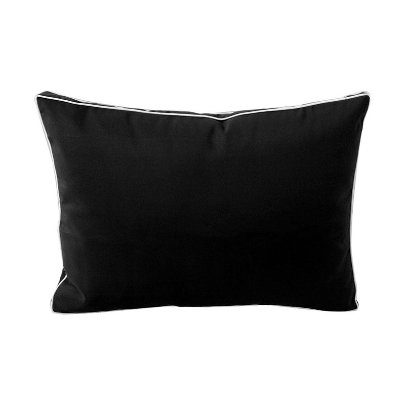 Style1 Crib Size 5PC Contrast Pipe Trim Outdoor Daybed Mattress Cushion Bolster Pillow Complete Set AD109
