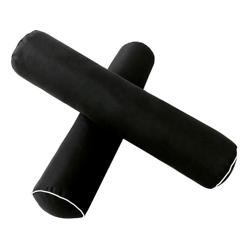 Style1 Crib Size 5PC Contrast Pipe Trim Outdoor Daybed Mattress Cushion Bolster Pillow Complete Set AD109