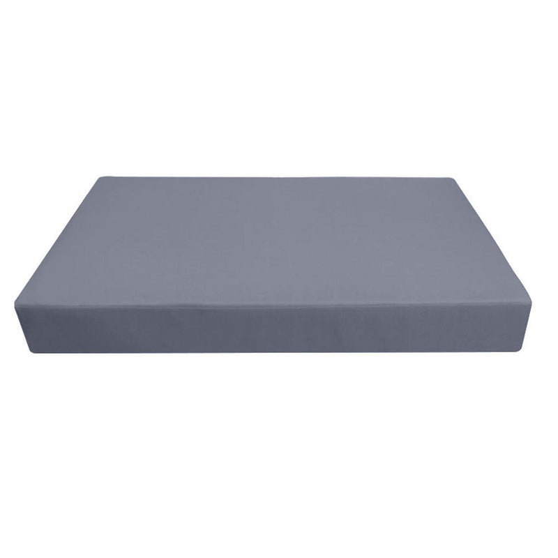 Style1 Crib Size 5PC Knife Edge Outdoor Daybed Mattress Cushion Bolster Pillow Slip Cover Complete Set AD001