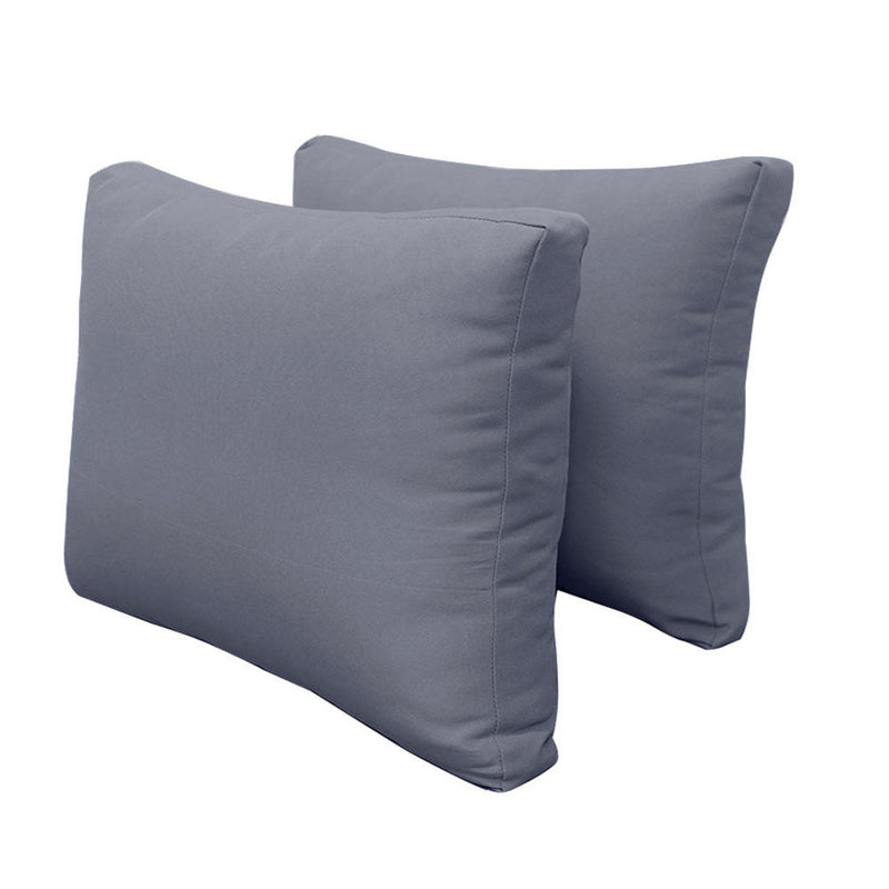 Style1 Crib Size 5PC Knife Edge Outdoor Daybed Mattress Cushion Bolster Pillow Slip Cover Complete Set AD001