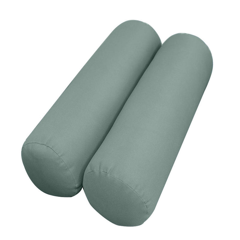 Style1 Crib Size 5PC Knife Edge Outdoor Daybed Mattress Cushion Bolster Pillow Slip Cover Complete Set AD002