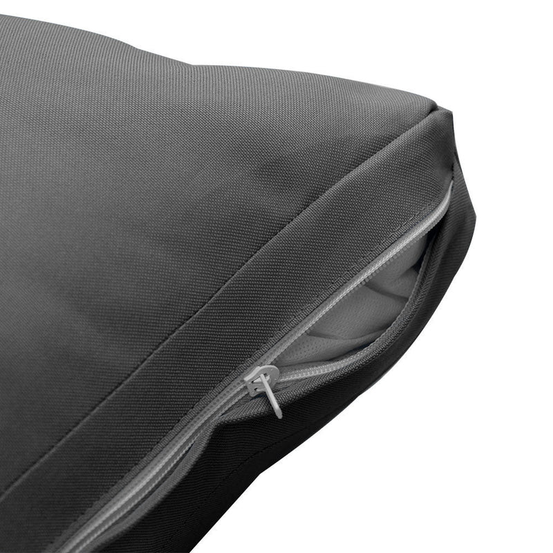 Style1 Crib Size 5PC Knife Edge Outdoor Daybed Mattress Cushion Bolster Pillow Slip Cover Complete Set AD003