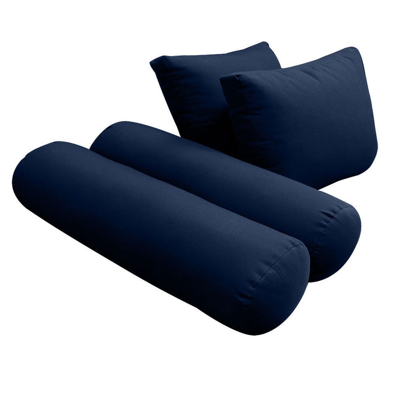 Style1 Crib Size 5PC Knife Edge Outdoor Daybed Mattress Cushion Bolster Pillow Slip Cover Complete Set AD101