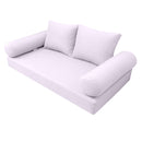 Style1 Crib Size 5PC Knife Edge Outdoor Daybed Mattress Cushion Bolster Pillow Slip Cover Complete Set AD107