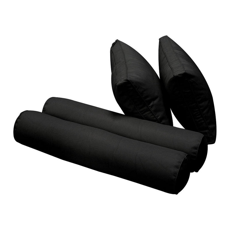 Style1 Crib Size 5PC Pipe Trim Outdoor Daybed Mattress Cushion Bolster Pillow Complete Set AD109