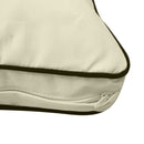 Style1 Full Size 5PC Contrast Pipe Outdoor Daybed Mattress Cushion Bolster Pillow Slip Cover Complete Set AD005