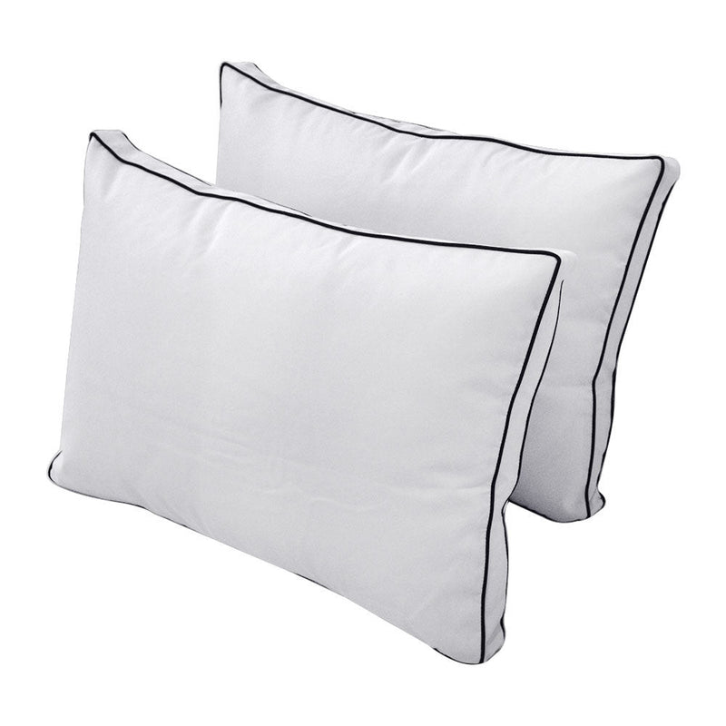 Style1 Full Size 5PC Contrast Pipe Outdoor Daybed Mattress Cushion Bolster Pillow Slip Cover Complete Set AD105