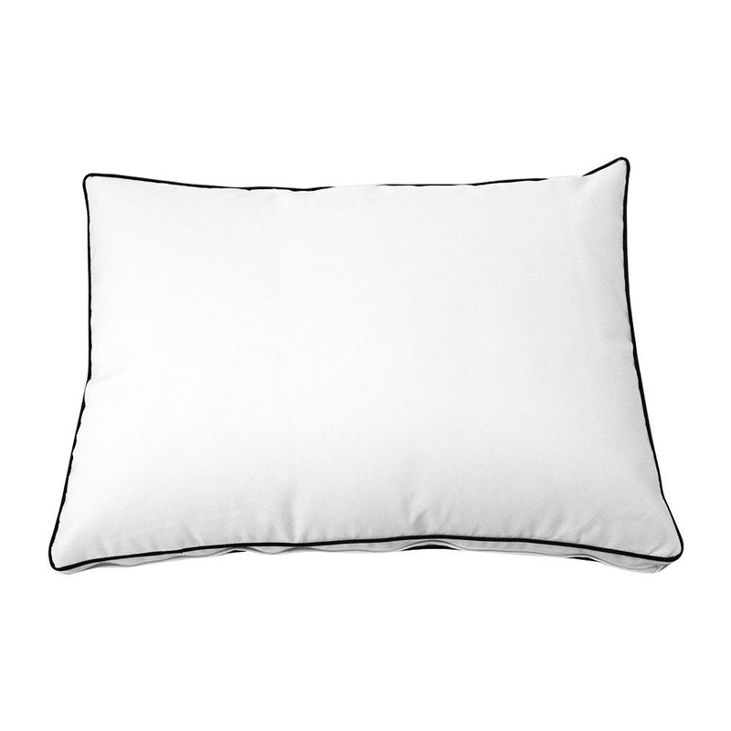 Style1 Full Size 5PC Contrast Pipe Outdoor Daybed Mattress Cushion Bolster Pillow Slip Cover Complete Set AD106