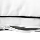 Style1 Full Size 5PC Contrast Pipe Outdoor Daybed Mattress Cushion Bolster Pillow Slip Cover Complete Set AD106