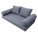STYLE 1 pillow and bolster cushion set for daybeds, porch swings, or beds – indoor and outdoor use with durable knife-edge design. — cover only