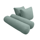 Style1 Full Size 5PC Knife Edge Outdoor Daybed Mattress Cushion Bolster Pillow Slip Cover Complete Set AD002