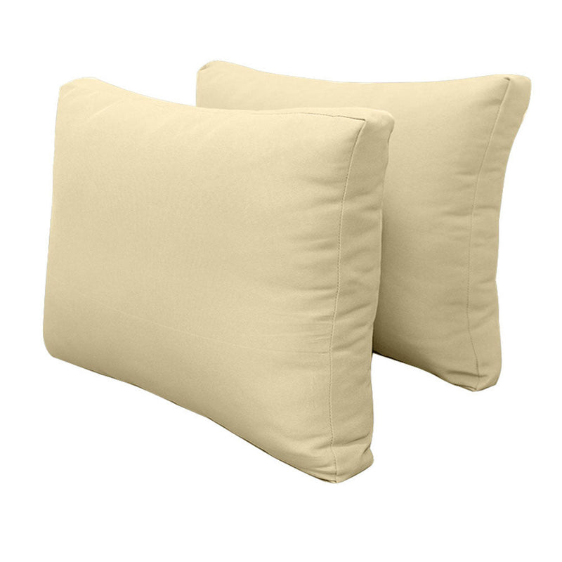 Style1 Full Size 5PC Knife Edge Outdoor Daybed Mattress Cushion Bolster Pillow Slip Cover Complete Set AD103