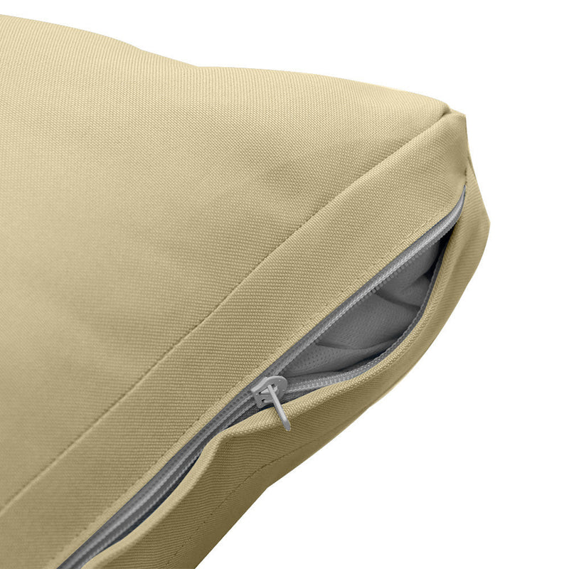 Style1 Full Size 5PC Knife Edge Outdoor Daybed Mattress Cushion Bolster Pillow Slip Cover Complete Set AD103