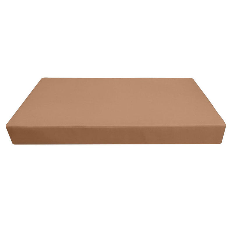 Style1 Full Size 5PC Knife Edge Outdoor Daybed Mattress Cushion Bolster Pillow Slip Cover Complete Set AD104