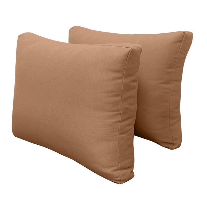 Style1 Full Size 5PC Knife Edge Outdoor Daybed Mattress Cushion Bolster Pillow Slip Cover Complete Set AD104