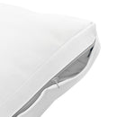 Style1 Full Size 5PC Knife Edge Outdoor Daybed Mattress Cushion Bolster Pillow Slip Cover Complete Set AD106