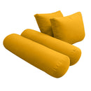 Style1 Full Size 5PC Knife Edge Outdoor Daybed Mattress Cushion Bolster Pillow Slip Cover Complete Set AD108