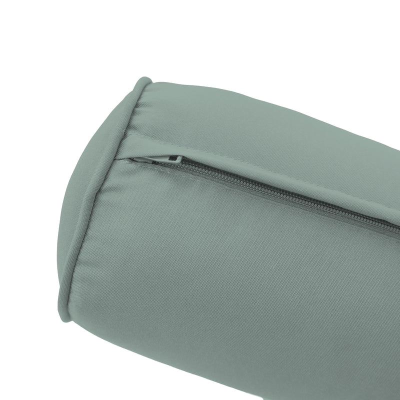 Style1 Full Size 5PC Pipe Outdoor Daybed Mattress Cushion Bolster Pillow Slip Cover Complete Set AD002