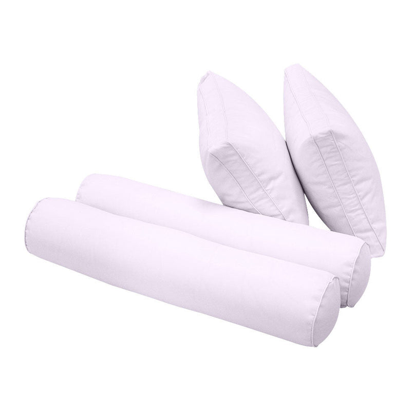 Style1 Full Size 5PC Pipe Outdoor Daybed Mattress Cushion Bolster Pillow Slip Cover Complete Set AD107