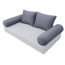 STYLE 1 pillow and bolster cushion set for daybeds, porch swings, or beds – indoor and outdoor use with durable knife-edge design. — cover only