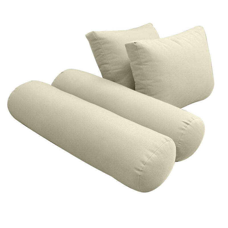 Style1 Queen Size 5PC Knife Edge Outdoor Daybed Mattress Cushion Bolster Pillow Slip Cover Complete Set AD005