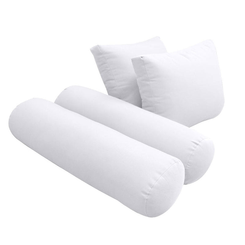 Style1 Queen Size 5PC Knife Edge Outdoor Daybed Mattress Cushion Bolster Pillow Slip Cover Complete Set AD105