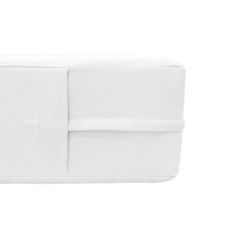 Style1 Twin Size 5PC Knife Edge Outdoor Daybed Mattress Cushion Bolster Pillow Slip Cover Complete Set AD106