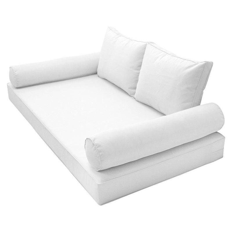 Style1 Twin Size 5PC Pipe Outdoor Daybed Mattress Bolster Pillow Fitted Sheet Slip Cover Only AD106