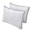 Style1 Twin-XL Size 5PC Contrast Pipe Outdoor Daybed Mattress Cushion Bolster Pillow Slip Cover Complete Set AD105