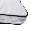 Style1 Twin-XL Size 5PC Contrast Pipe Outdoor Daybed Mattress Cushion Bolster Pillow Slip Cover Complete Set AD105