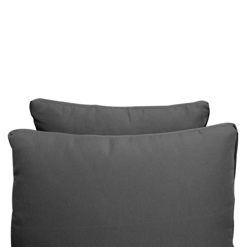 Style1 Twin-XL Size 5PC Knife Edge Outdoor Daybed Mattress Cushion Bolster Pillow Slip Cover Complete Set AD003