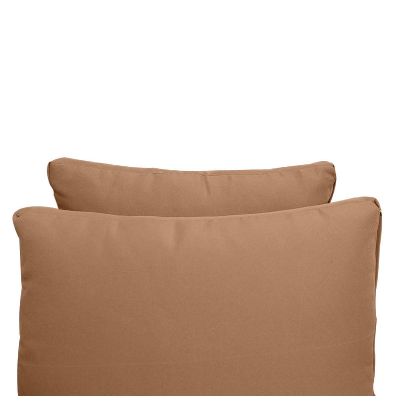 Style1 Twin-XL Size 5PC Knife Edge Outdoor Daybed Mattress Cushion Bolster Pillow Slip Cover Complete Set AD104
