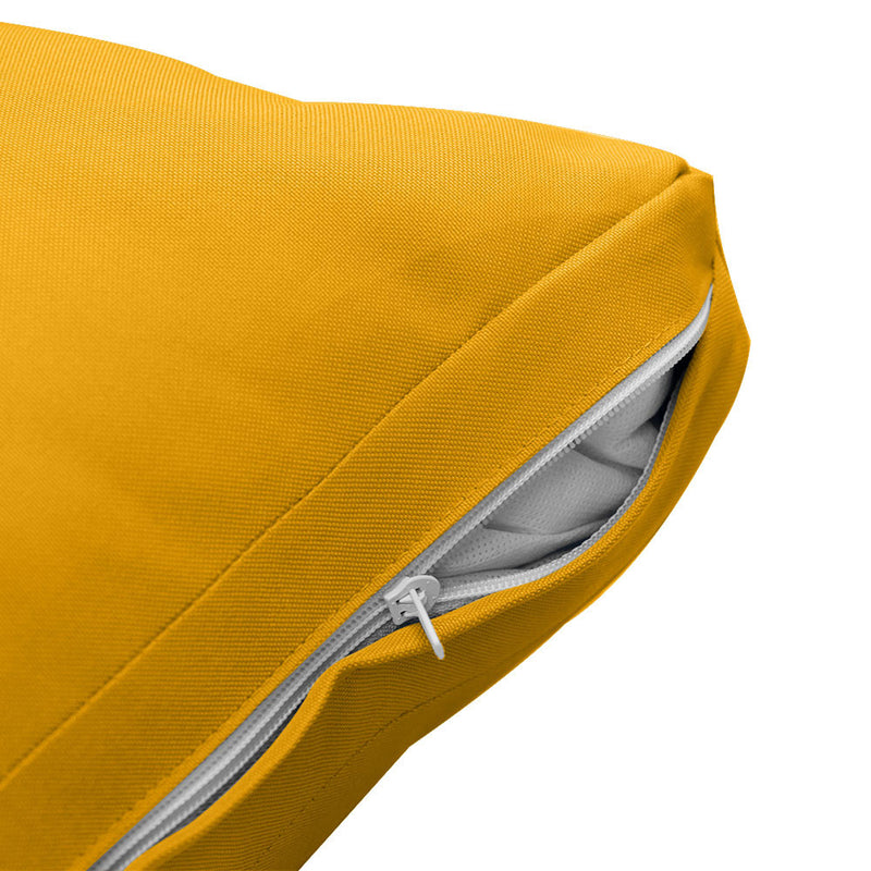 Style1 Twin-XL Size 5PC Knife Edge Outdoor Daybed Mattress Cushion Bolster Pillow Slip Cover Complete Set AD108