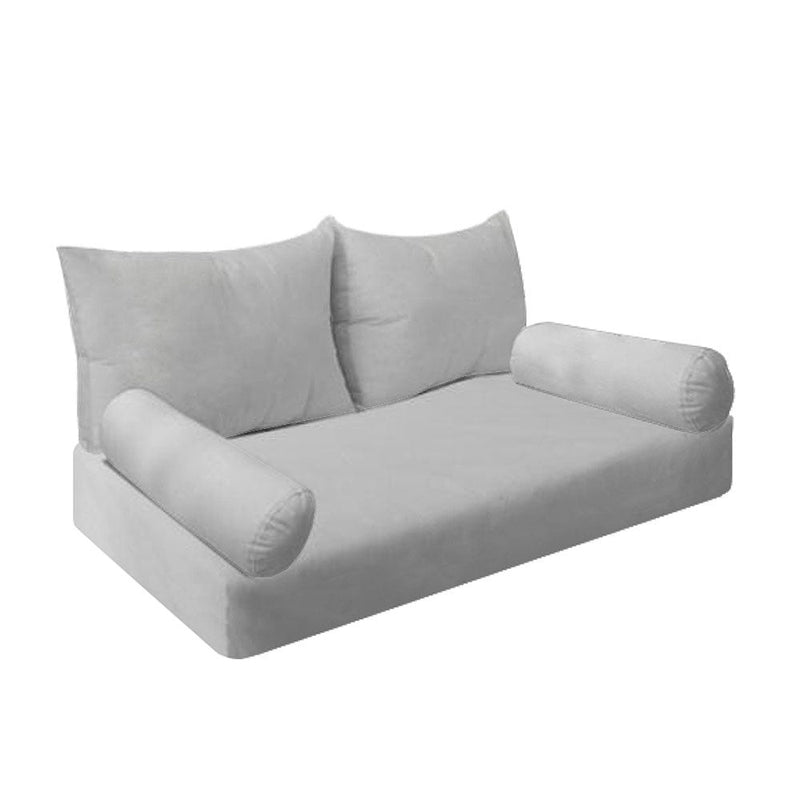STYLE 2 Twin Size Mattress Foam, Pillow & Bolster Cushion Polyester Fiberfill Inserts for Outdoor Indoor Daybed Porch Swing Bed | INSERT ONLY |