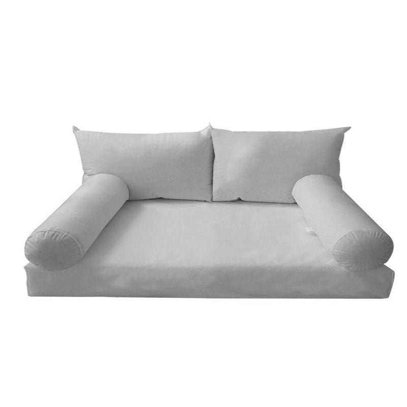 STYLE 2 Twin Size Mattress Foam, Pillow & Bolster Cushion Polyester Fiberfill Inserts for Outdoor Indoor Daybed Porch Swing Bed | INSERT ONLY |