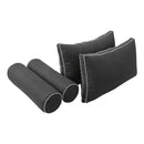 Style2 Crib Size 5PC Contrast Pipe Outdoor Daybed Mattress Cushion Bolster Pillow Slip Cover Complete Set AD003