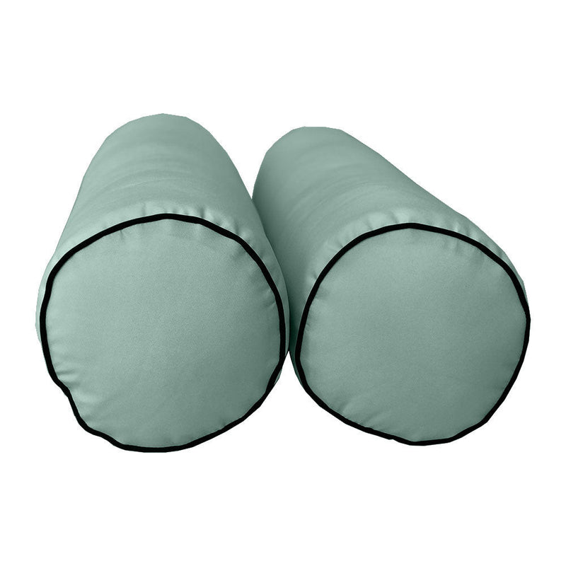 Style2 Crib Size 5PC Contrast Pipe Outdoor Daybed Mattress Cushion Bolster Pillow Slip Cover Complete Set AD002