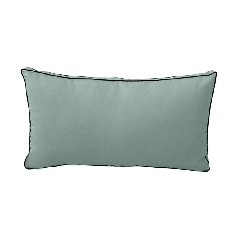 Style2 Crib Size 5PC Contrast Pipe Outdoor Daybed Mattress Cushion Bolster Pillow Slip Cover Complete Set AD002